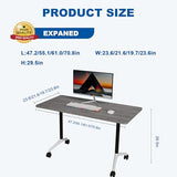 Usosidam Office Folding Conference Room Table,6 Pack Portable Mobile Conference Table