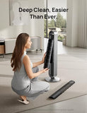 DREO Tower Fan for Bedroom, 42 Inch 120° Oscillating Fan, 20dB Quiet DC Motor, 28ft/s Velocity Bladeless Standing Fan with 12 Speeds, 4 Modes, 12H Timer Cooling Fans for Home, Living Room