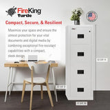 FireKing Turtle Vertical 4 Drawer Fire Rated File Cabinet, Arctic White