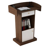 BIBOYA Podium Heavy Duty Lectern Stand Podium, Large Storage Area Speaking Lectern Laptop Stand for Churches Office