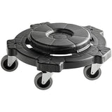 5 PACK! 55 Gallon Round Trash Can with Lid and Dolly, 200 Liter Commercial Trash Can, Trash Bin for Kitchen