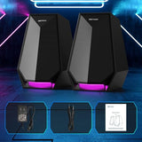 Computer Gaming Speakers for Desktop PC - 30W Powered Monitor Speakers with Bluetooth/AUX/Type-C Connections