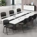 PU Leather Guest Reception Chair with Upholstered Thickene Seat and Back Support