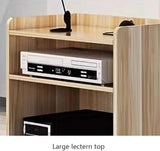 Lectern Wood Teacher Podiums with Open Storage Podium Stand Floor Standing Pulpits for Churches Portable Podiums