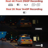 THINKWARE ARC700 Dash Cam 4K Front and 2K Rear, Dual HDR, Sony STARVIS