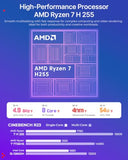 ACEMAGIC X3 Mini Gaming PC Ryzen 7 H 255 Radeon 780M 16GB 1TB Windows11 Pro