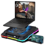 Tilted Nation Gaming Laptop Cooling Pad with USB Hub - Boost Performance, Stay Comfortable - RGB Laptop Cooler Stand with Adjustable Height & Fan Speed