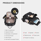 CinvaiKrose Large Capacity Backpack, Water-Resistant, 3-Way Convertible, Anti-Theft Pocket, Work Travel Laptop Bag