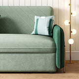 Homary Sleeper Sofa Bed 79", Velvet Convertible Sofa Bed Couch with Storage Drawers & Side Pockets