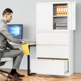 SISESOL 3 Drawer Lateral File Cabinet with Lock and Shelf