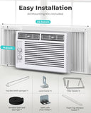 Electactic 5000 BTU Window Air Conditioner AC Unit, Cool up to 150 Sq.Ft., Adjustable Cooling & Fan Modes, Install Kit, Energy Saving, Air Conditioner Window Unit for Bedroom, Apartment, Living Room