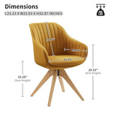 Art Leon Beech Wood Swivel Desk Chair for Home Office, No Wheels