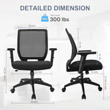 Schwake Ergonomic Office Chair Home Mesh Desk Chair with Adjustable Arms