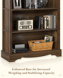65 Inch Tall Bookshelf with Storage, Floor Standing Modern Style Display Bookcase for Living Room, Office