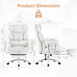 Sweetcrispy Executive Home Office Desk Chair - Ergonomic Big Tall High Back