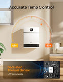 DREO Smart Wall Heater, IP24 Electric PTC Space Heaters for Indoor Use, 30° Oscillation, Adjustable Thermostat, Remote Control, Works with Alexa, 24H Timer, Easy-mounted for Office, Bedroom, Home
