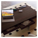 zhongxlla Standing Desk, Modern Home Office Desk Smoky Color Finish