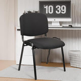 Cloth Fabric Guest Reception Chair with Upholstered Thickene Seat and Back Support