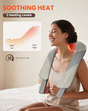 Heycool Cordless Neck Massager with Heat, Deep Kneading Neck Shoulder Massager for Pain, Shiatsu Back Massager Pillow, Gifts for Men, Women