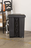 Safco Step-On Indoor Plastic Trash Can for Home & Commercial Use, Hands-Free Disposal, 23 Gallon, Black Safco
