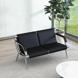 Kinsuite 7-Seat Waiting Room Chairs with PU Leather - 3Pcs Office Waiting Room Bench Reception Chairs
