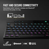 Corsair K100 AIR Wireless RGB Mechanical Gaming Keyboard - Ultra-Thin, Sub-1ms Slipstream, Low-Latency Bluetooth