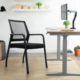 Desk Chair No Wheels, Arm Chair with Ergonomic Lumbar Support and Thickened Seats Cushion