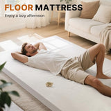 Floor GAIALOOP Memory Foam Car Camping Bed Glamping Roll Up Futon Mattress, Japanese Floor Sleeping Mat Camp Cot Mattress Pad Travel Guest Side Sleepers [Twin XL: 80 * 38 * 3'']
