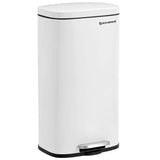 Trash Can with Lid, 8 Gallon Garbage Can, Stainless Steel Small Waste Bin with Step Pedal