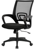 BestOffice | Ergonomic Office Chair | Mid-Back Swivel Desk Chair | Breathable Backrest & Lumbar Support | Adjustable Height