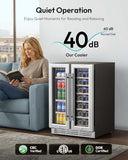 EUHOMY Wine and Beverage Refrigerator, 24 Inch Dual Zone Wine Cooler