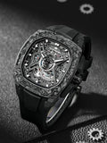 TSAR BOMBA Mens Automatic Watches Luxury Skeleton Mechanical Wristwatch for Men