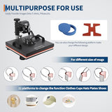 Slide-Out Drawer & 360° Swing Away | Industrial Quality Sublimation Press for T-Shirts, Tumblers
