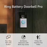 Battery Doorbell Pro (newest model), Two-Way Talk with Audio+, 3D Motion Detection, and 1536p HD+ Head-to-Toe Video Ring