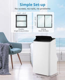 Garvee 14000 BTU Portable Air Conditioner for Rooms up to 750 Sq. Ft, 3-in-1 AC Unit with Cooling, Dehumidifier & Fan, 3 Fan Speeds, 24H Timer, Energy-Saving, Remote & Window Kit, Black Top
