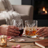 Colorsavant Tree of Life Wine & Whiskey Glass Set for Couples