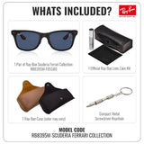 Ray-Ban RB8395M CARBON FIBER WAYFARER SCUDERIA FERRARI Sunglasses with Kit