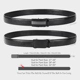 WERFORU Men's Ratchet Belts, 2 Pack Leather Belts for Men Dress and Casual with Automatic Buckle