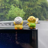 5 Pcs Cute Car Dashboard Accessories - Funny Duck Car Rear View Mirror Accessories for Women Girls Dashboard Home Garden Office Decorations