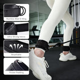 JOBGAIN Ankle Strap for Cable Machine (2 Pack), Ankle Resistance Bands, Cable Kick Back Straps for Gym, Glute Workouts, Black
