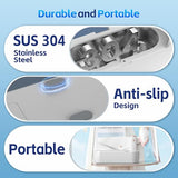 Ultrasonic Jewelry Cleaner, 48KHz Ultrasonic Cleaner Machine with Digital Timer, Dual Cleaning Modes, 304 Stainless Steel Tank for Jewelry, Eyeglasses, Rings, Retainers, Dentures