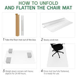 Office Chair Mat for Carpet - Clear Thick Desk Chair Mat for Carpet Plastic Floor Mats for Rolling Work