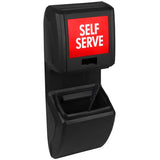 Compost Bin, Black Windshield Washing Service Center, Outdoor Trash Can for Car Dealerships or Stations, Number 02