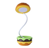MXDLYHHHT Anti Slip Rechargeable Hamburger Desk Lamps with Adjustable Neck Dimmable Touch Switch Gentle Light