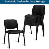 Waiting Room Chairs, 10-Pack PU Church Chairs Conference Stackable Set, Office Guest & Reception