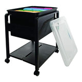 HomeStock Letter/Legal Rolling File Cart (18.5" L x 14.5" W x 21.75" H), Black, Lightweight