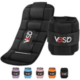 VBSD Adjustable Ankle Weights for Men Women, 10lb 1 Pair Leg Weight Straps, Weighted Ankle Weights Set, 1-5 lbs Each Ankle, 1 Pair 2-10 lbs