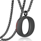 Rehoboth Initial Large Letter O Pendant Necklaces for Women Men 26 Big Alphabet Personalized Charm Necklace 24 Inch Silver Chains I CAN DO All Things on Back