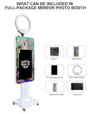 Magic Mirror Photo Booth with Printer and Camera, Portable Photo Booth
