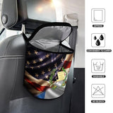 Combined Guatemala And USA Flag Car Trash Can,Car Accessory Interior Garbage Can,Automobile Universal Bin Organizer